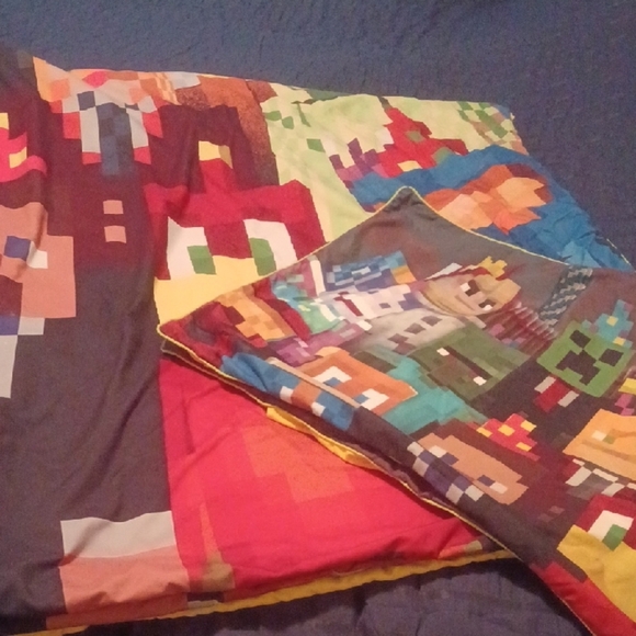 🌺 Minecraft Colorful Bedding Set - Picture 1 of 5
